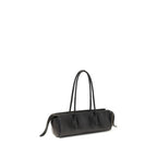 Large Black Nappa Lambskin Structured Handbag