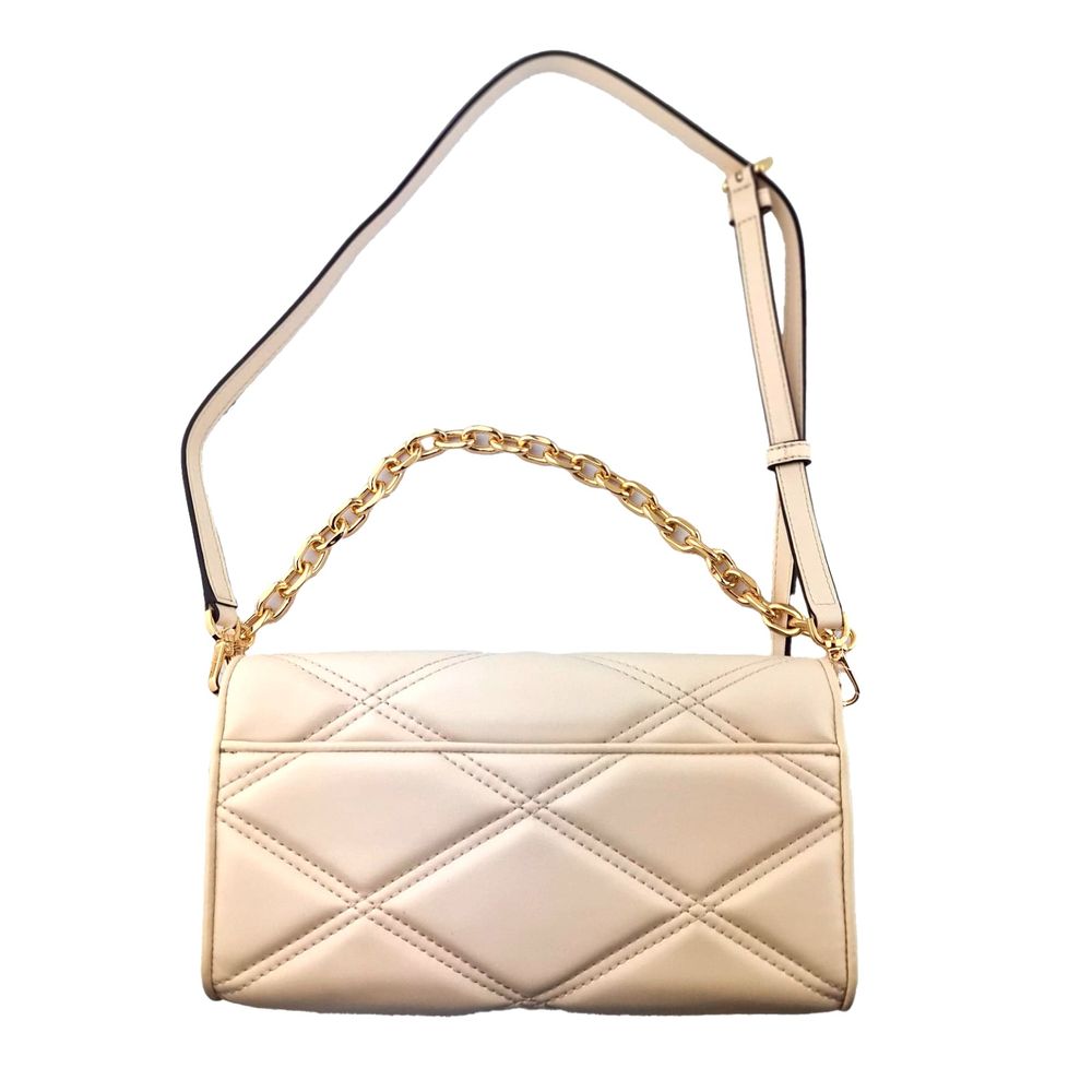Beige Leather Serena Shoulder Bag