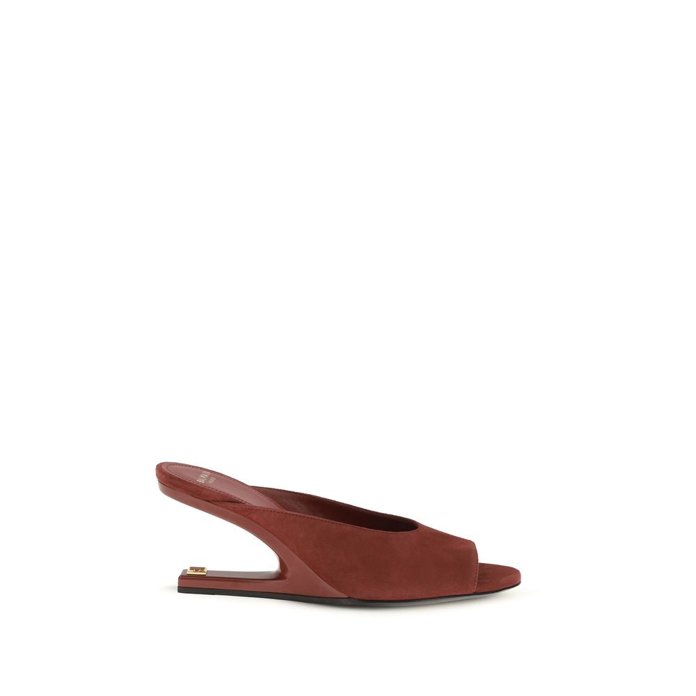 Goatskin Suede Open-Toe Mules