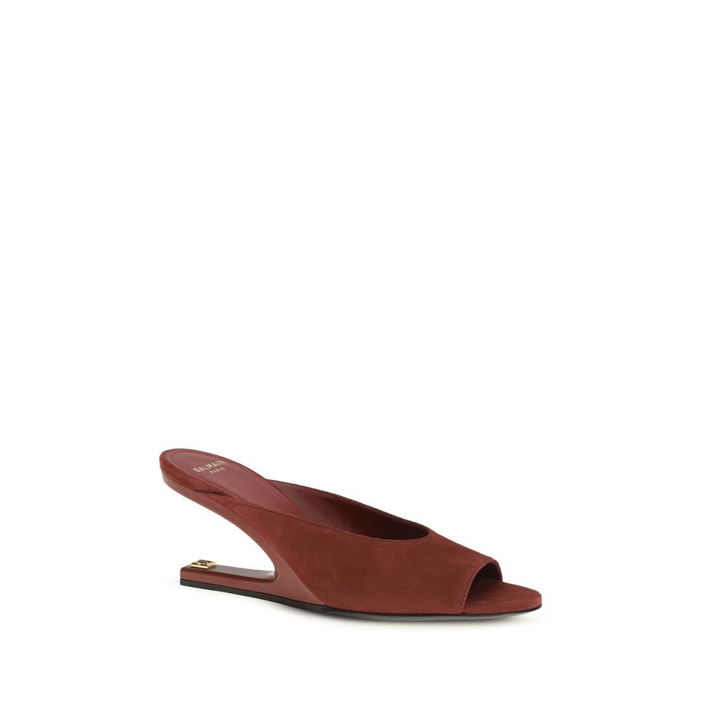 Goatskin Suede Open-Toe Mules