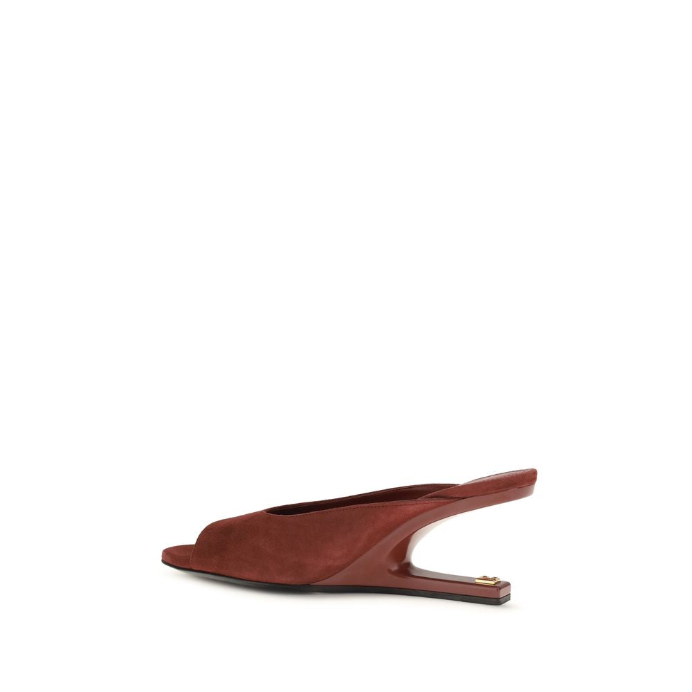 Goatskin Suede Open-Toe Mules