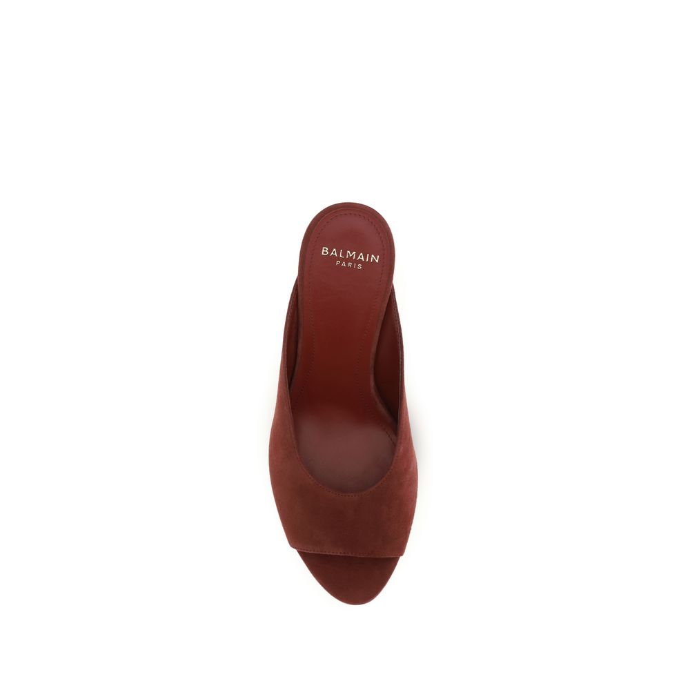 Goatskin Suede Open-Toe Mules