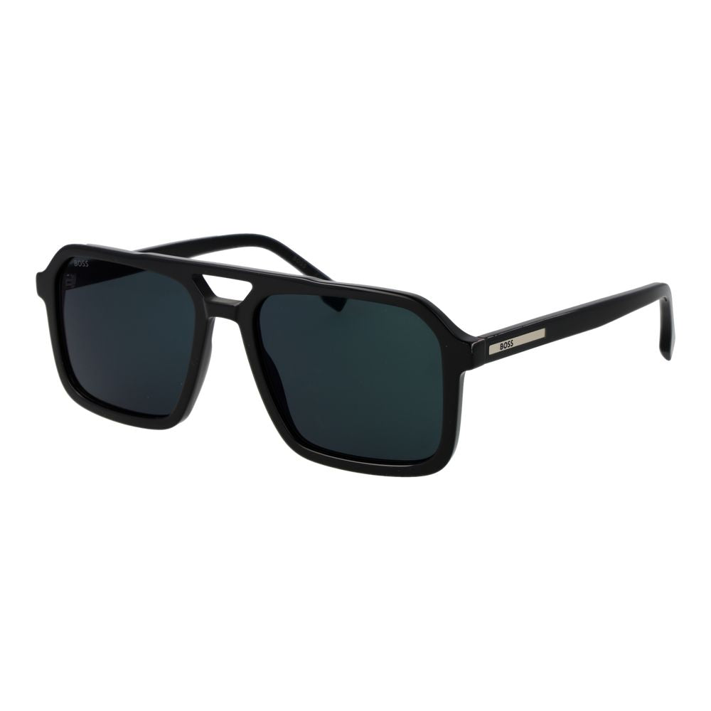 Black Acetate Aviator Sunglasses