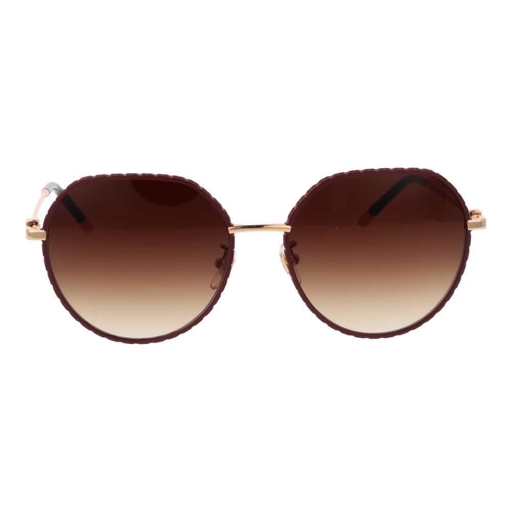 Rose Gold Metal Full-Rim Sunglasses