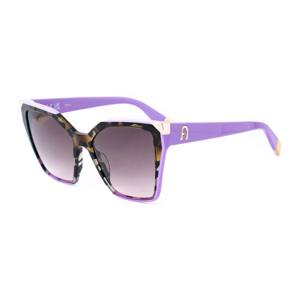 Purple Rectangle Acetate Sunglasses