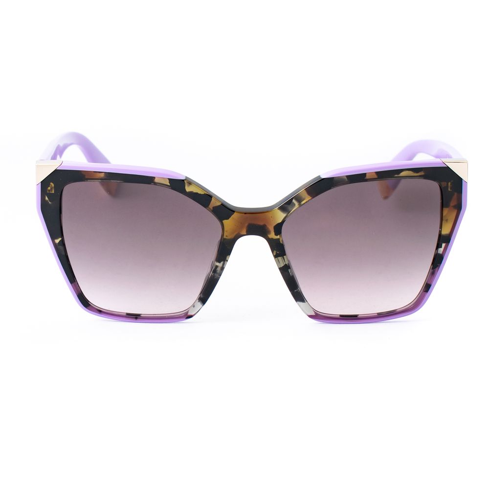 Purple Rectangle Acetate Sunglasses
