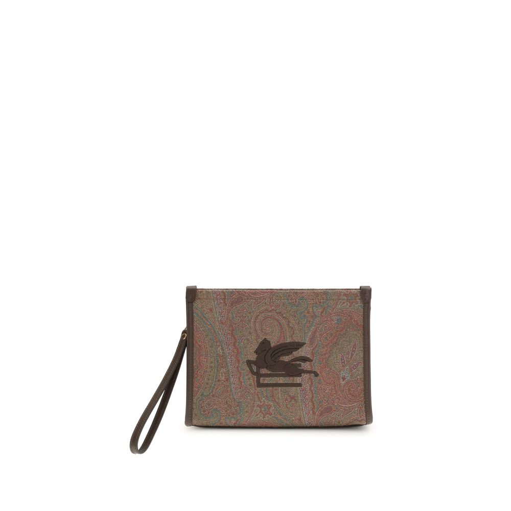 Paisley Jacquard Medium Pouch Clutch Bag