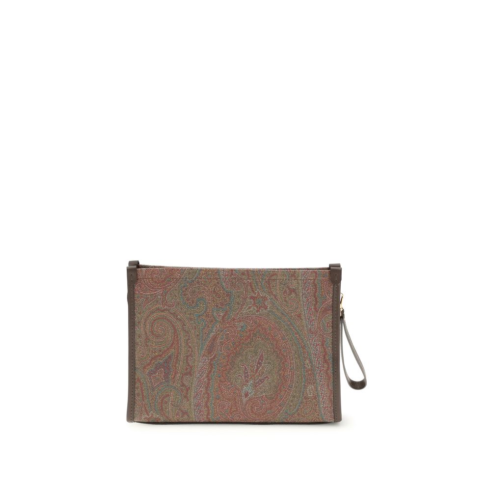 Paisley Jacquard Medium Pouch Clutch Bag
