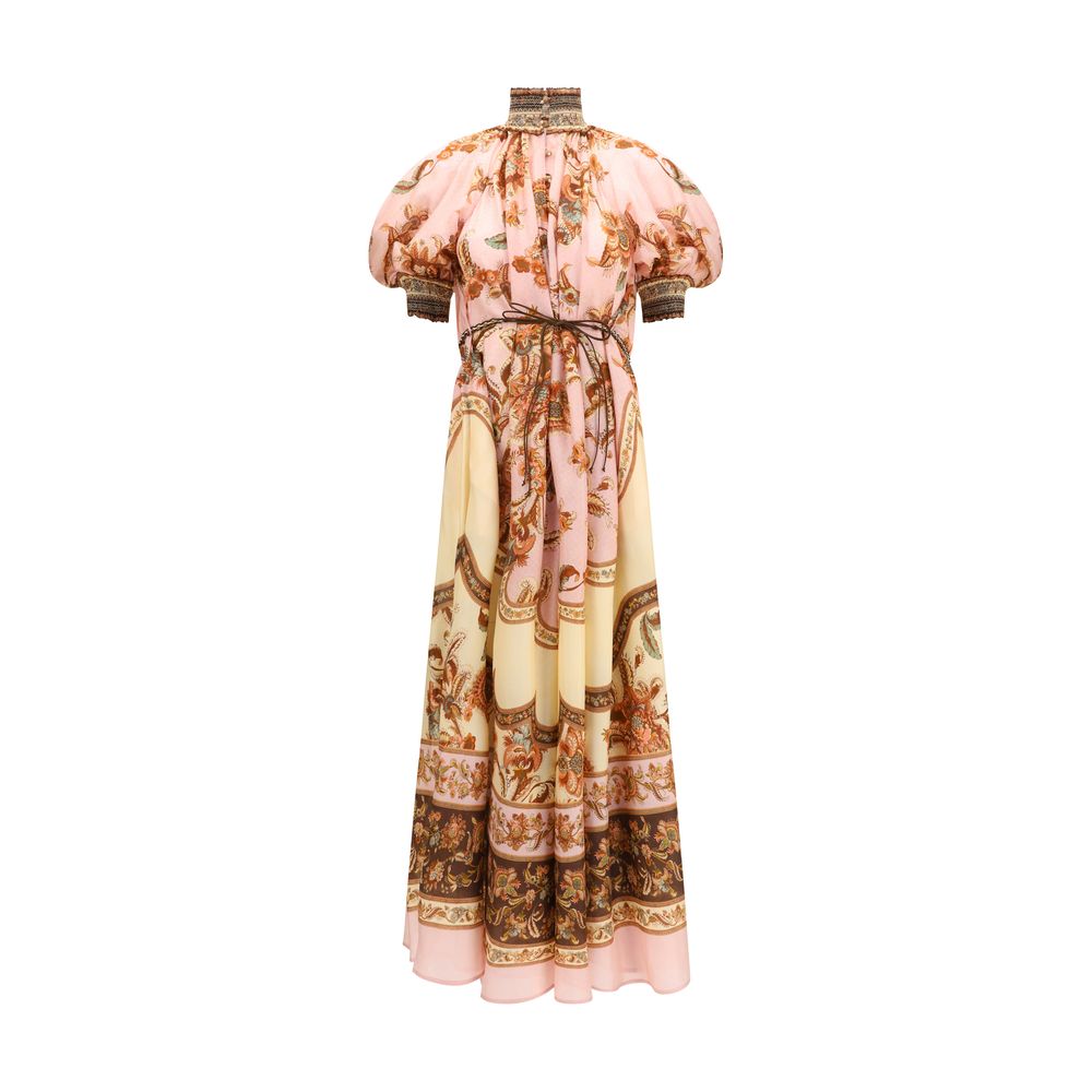 Aster Billow Silk Long Dress