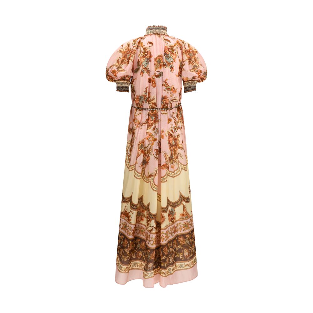 Aster Billow Silk Long Dress
