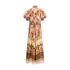 Aster Billow Silk Long Dress