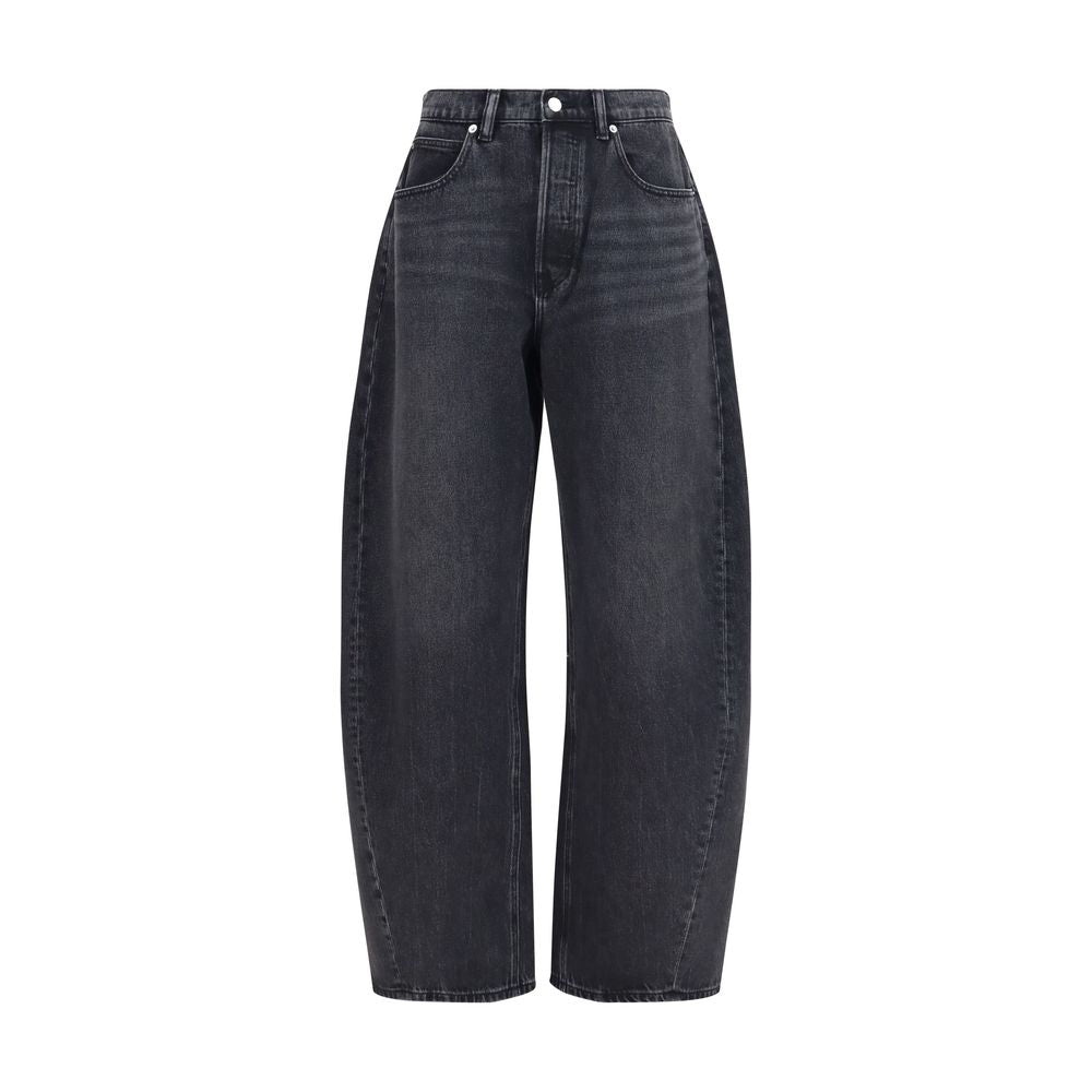 Cotton Oversize Crystal Balloon Jeans