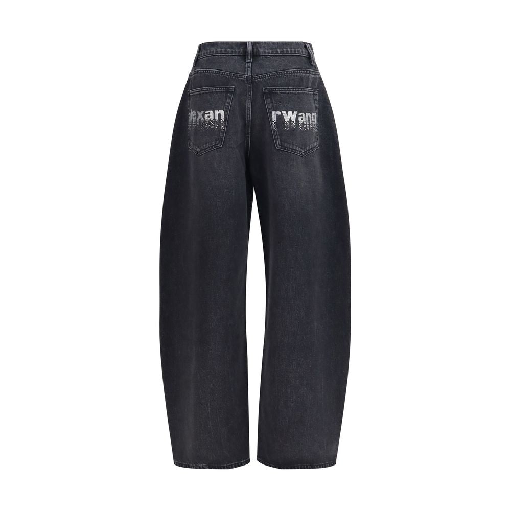 Cotton Oversize Crystal Balloon Jeans