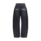 Cotton Oversize Crystal Balloon Jeans