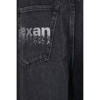 Cotton Oversize Crystal Balloon Jeans