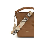 Brown Calf Leather B Clip Bucket Bag