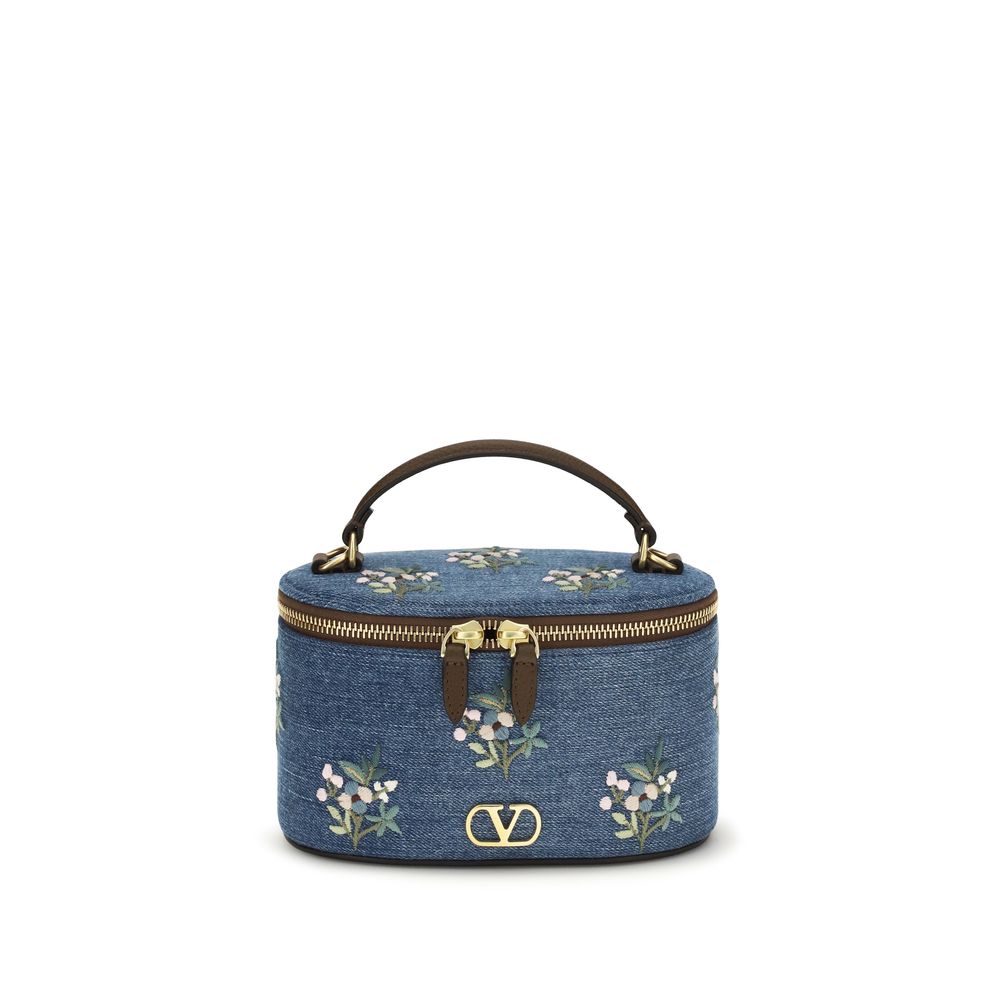 Denim VLogo Signature Vanity Handbag