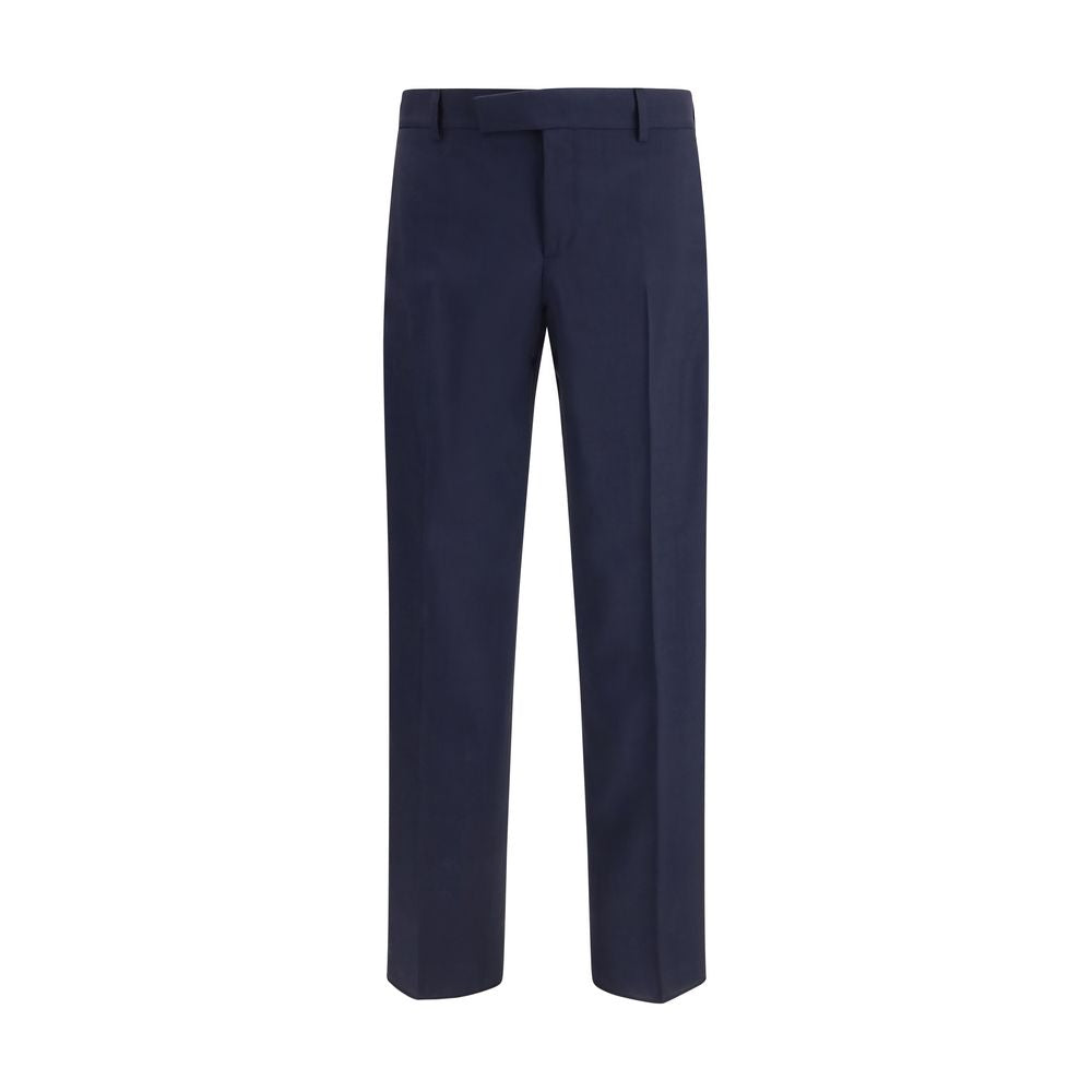 Dark Blue Wool Tailored Pants