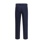 Dark Blue Wool Tailored Pants