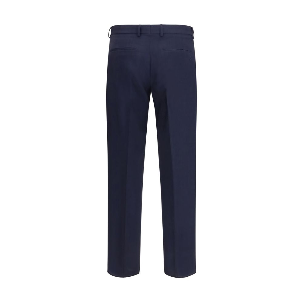 Dark Blue Wool Tailored Pants