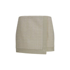 Beige Wool Ovis Mini Skirt