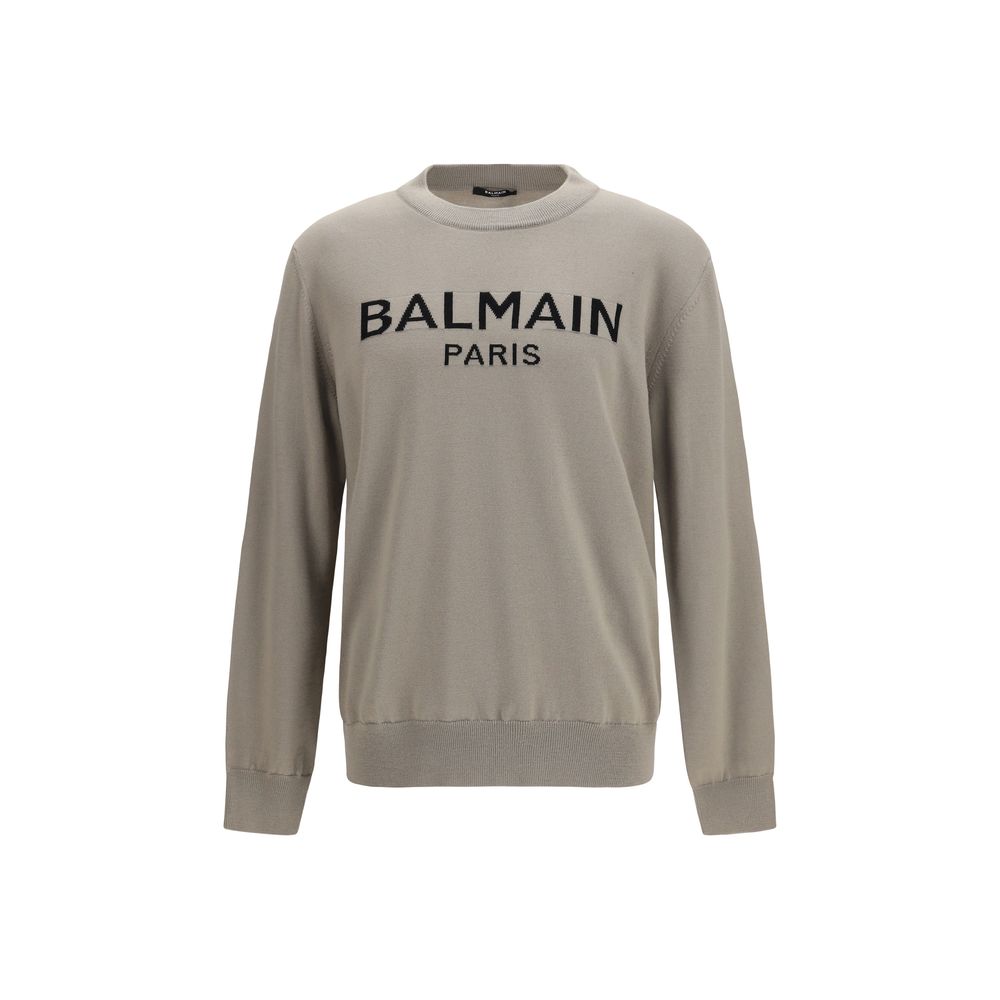 Bicolor Merino Wool Crewneck Sweatshirt