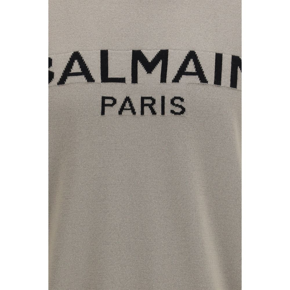 Bicolor Merino Wool Crewneck Sweatshirt