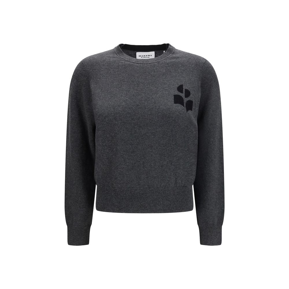 Gray Wool and Cotton Blend Lanta Sweater