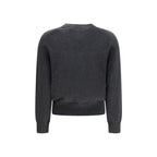 Gray Wool and Cotton Blend Lanta Sweater