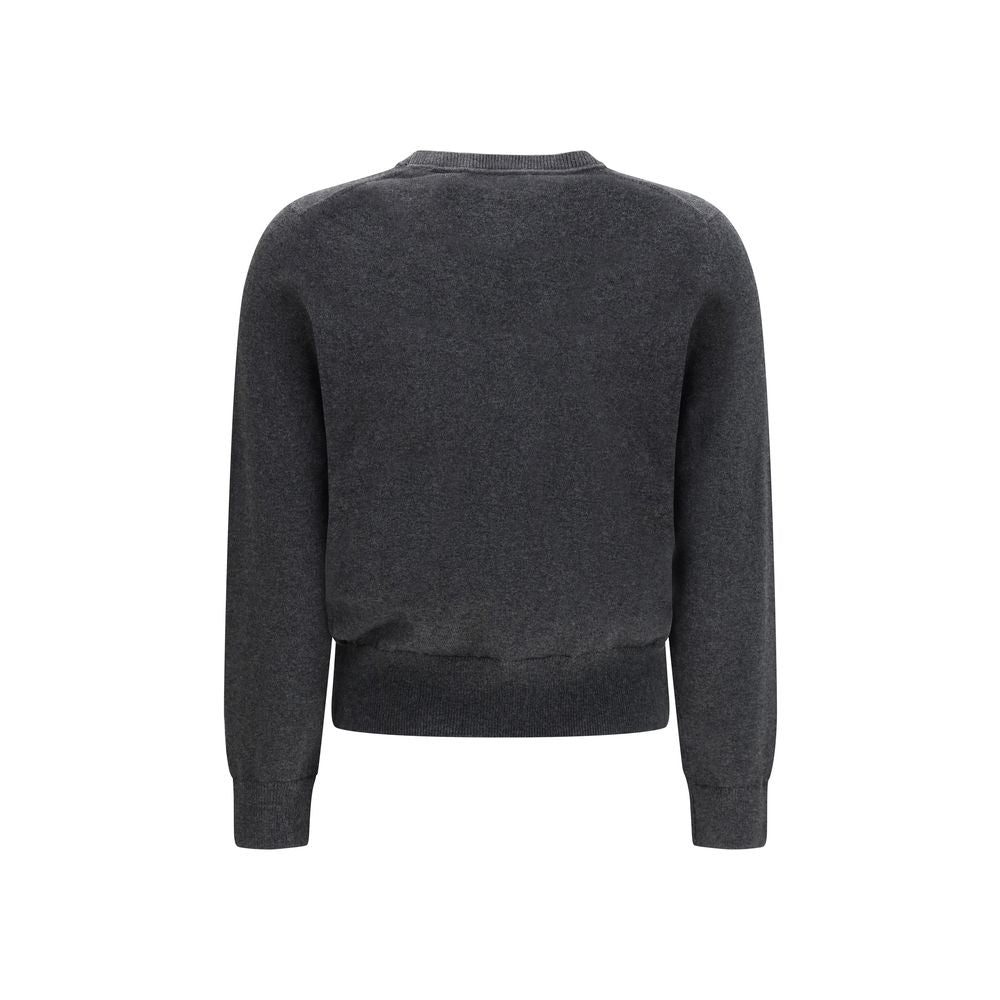 Gray Wool and Cotton Blend Lanta Sweater