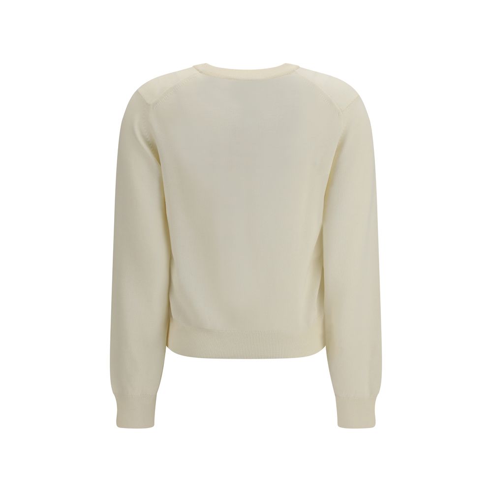 Beige Merino Wool Baby Fox Jumper
