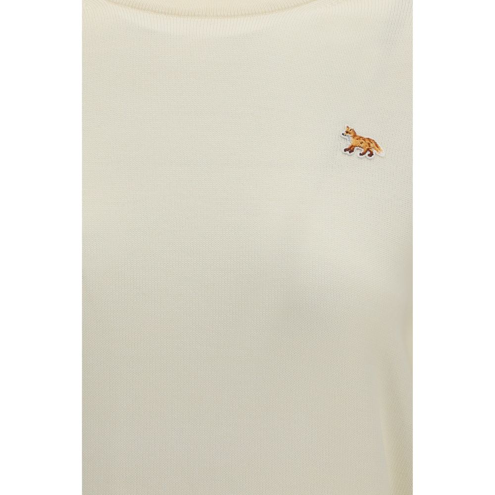 Beige Merino Wool Baby Fox Jumper