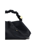 Black Recycled Leather Bou Handbag