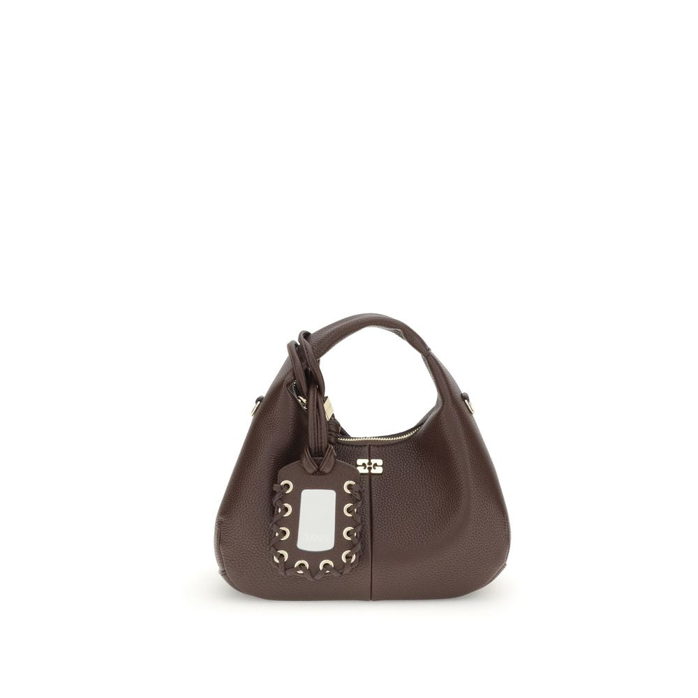 Grained Recycled Polyester Mini Hobo Handbag