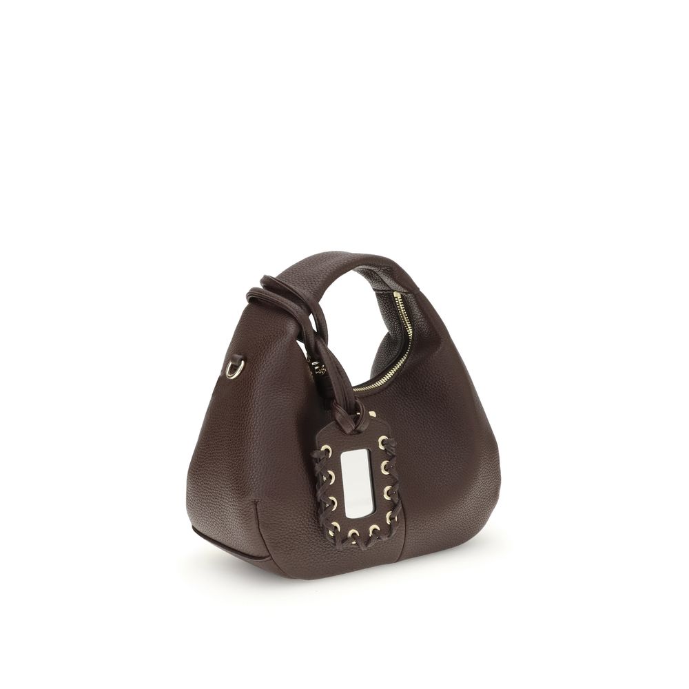 Grained Recycled Polyester Mini Hobo Handbag