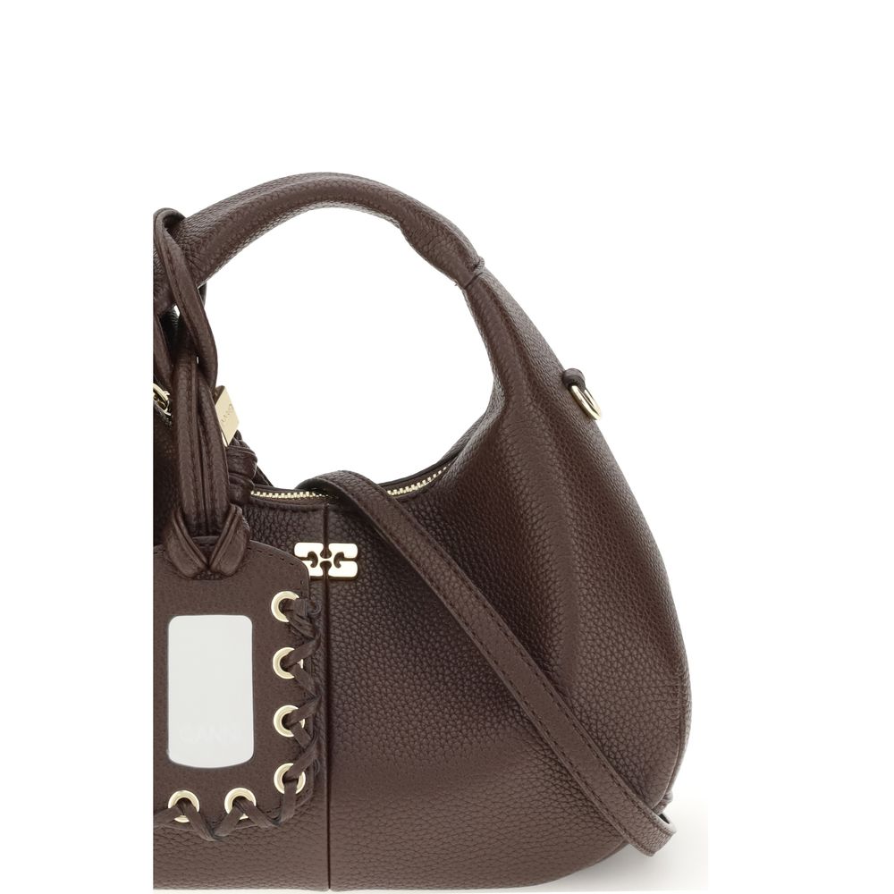 Grained Recycled Polyester Mini Hobo Handbag