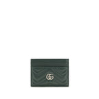 GG Marmont Bicolor Chevron Matelassé Lamb Cardholder