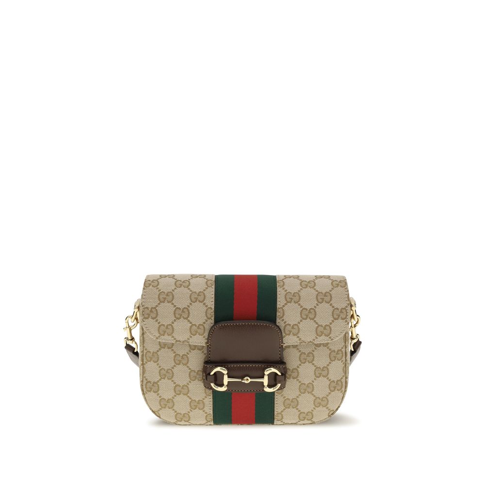 Small Horsebit 1955 GG Fabric Shoulder Bag