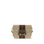 Small Horsebit 1955 GG Fabric Shoulder Bag