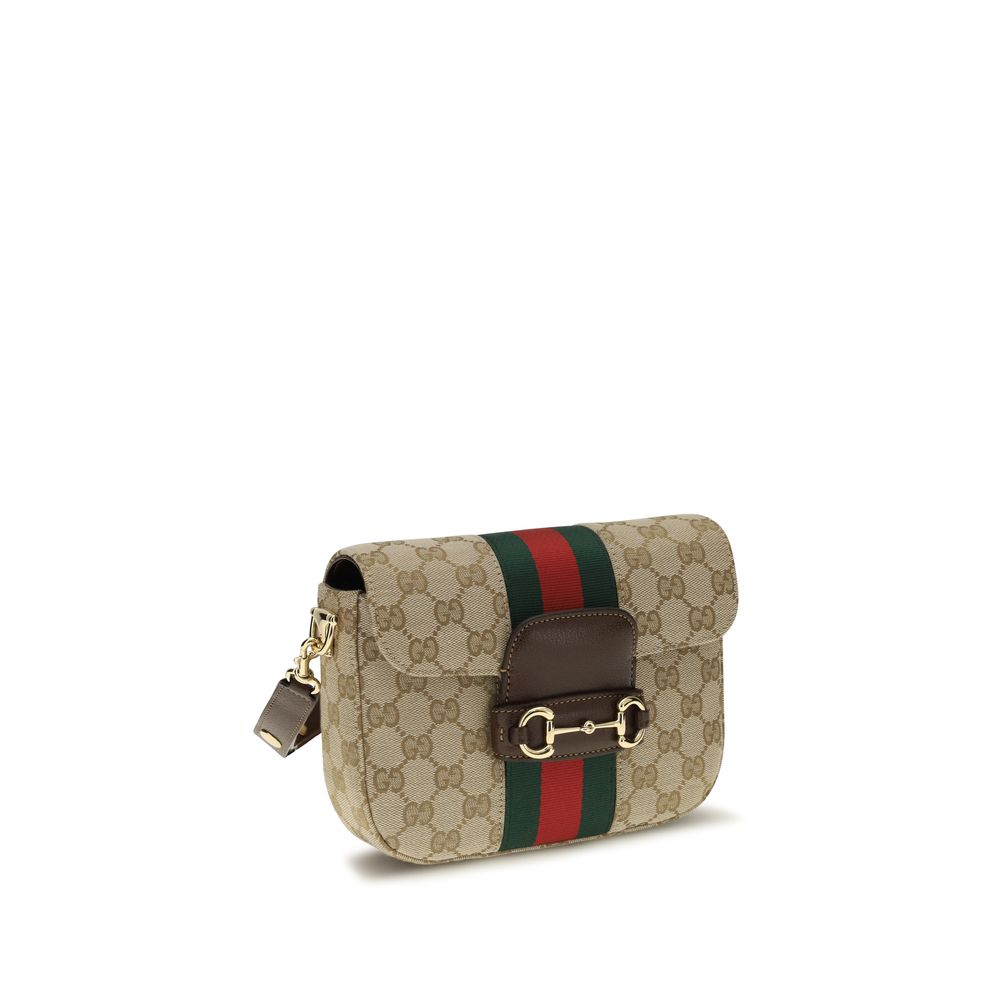 Small Horsebit 1955 GG Fabric Shoulder Bag