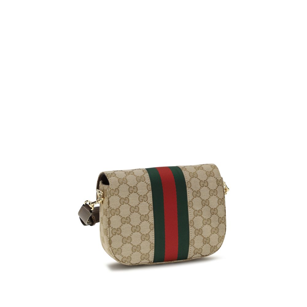 Small Horsebit 1955 GG Fabric Shoulder Bag