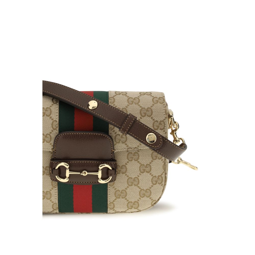Small Horsebit 1955 GG Fabric Shoulder Bag