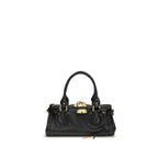 Garnet Calf Leather Paddington Shoulder Bag