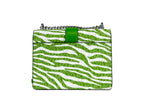 Small Print Logo Coated PVC Crossbody Tote Chain Bag