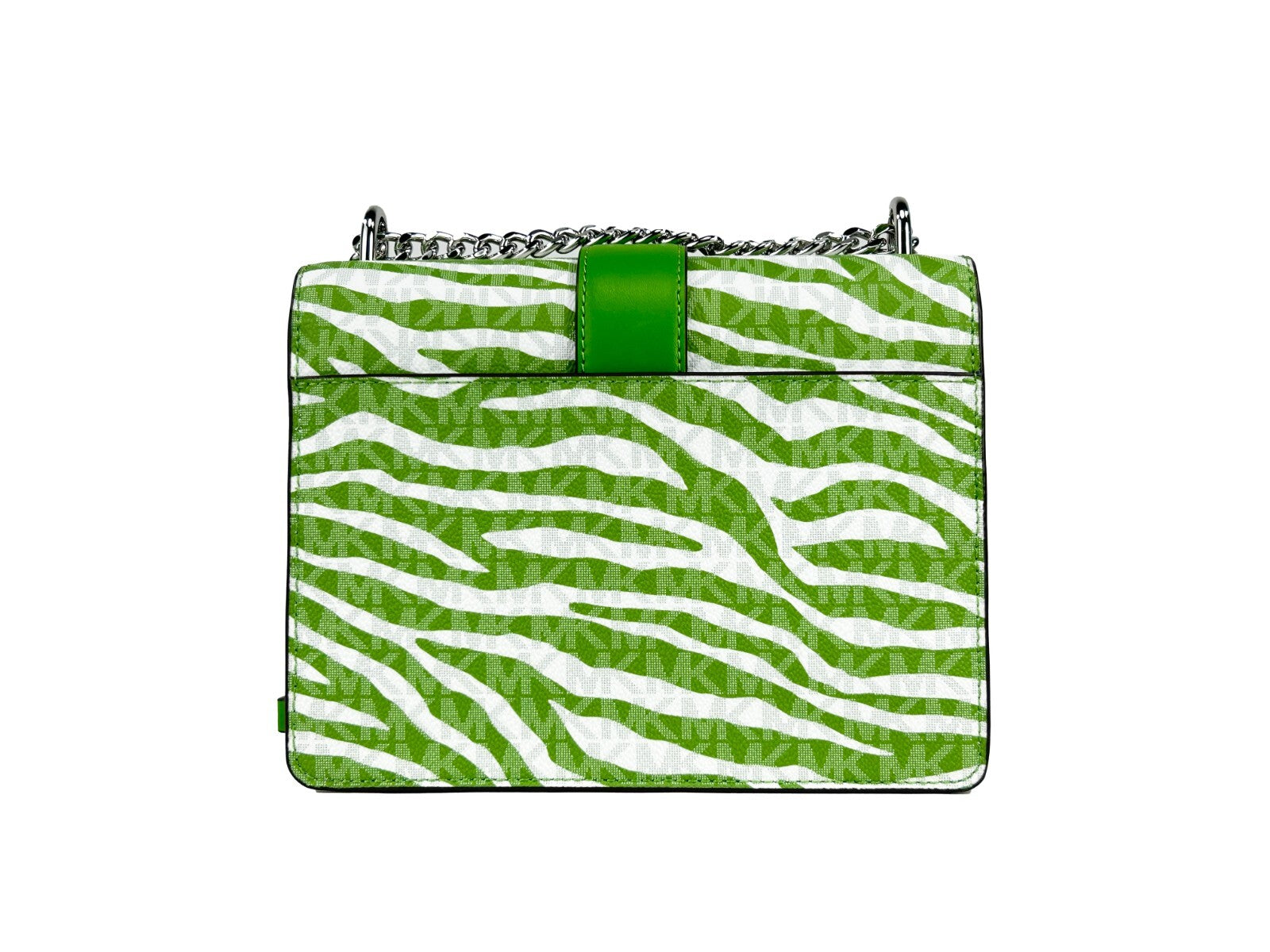 Small Print Logo Coated PVC Crossbody Tote Chain Bag