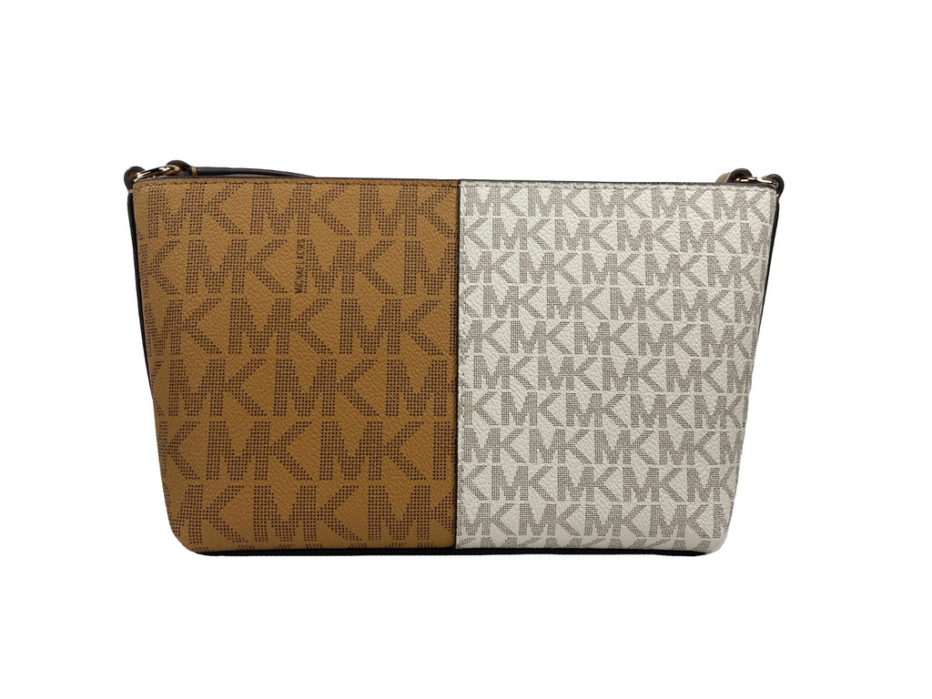 Small Two-Tone Logo Jet Set Coated Canvas Crossbody Bag
