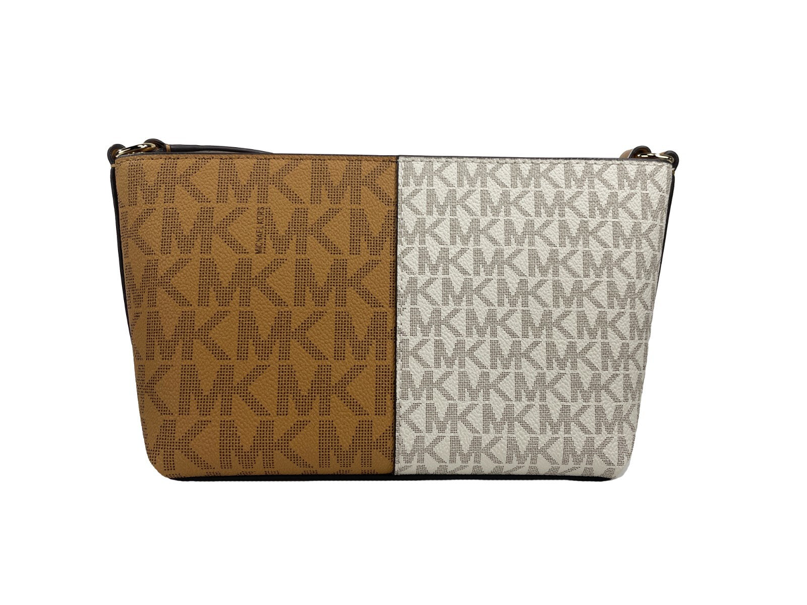Small Two-Tone Logo Jet Set Coated Canvas Crossbody Bag