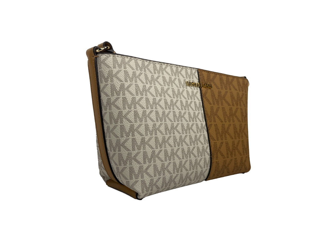 Small Two-Tone Logo Jet Set Coated Canvas Crossbody Bag