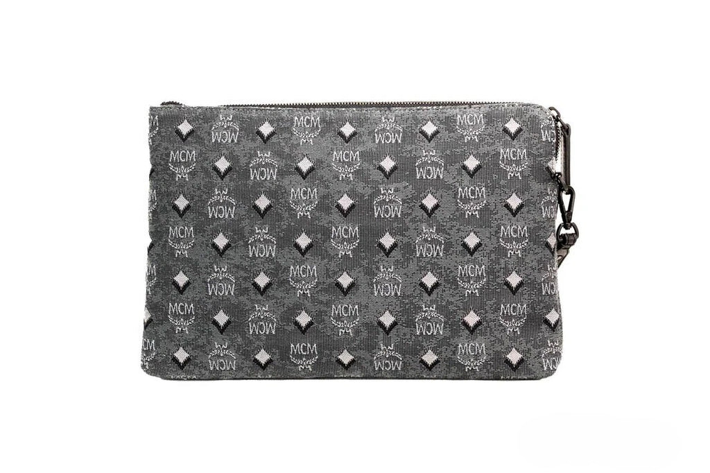 Medium Veritas Denim Monogram Canvas Clutch Pouch