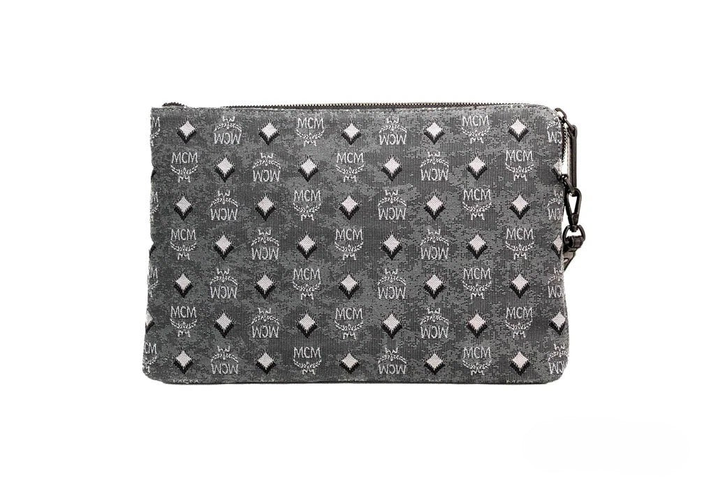 Medium Veritas Denim Monogram Canvas Clutch Pouch
